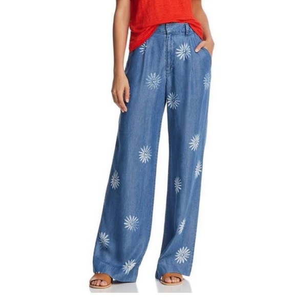 Splendid Pants - Splendid x Margherita Daisy Wide Leg Chambray Pant